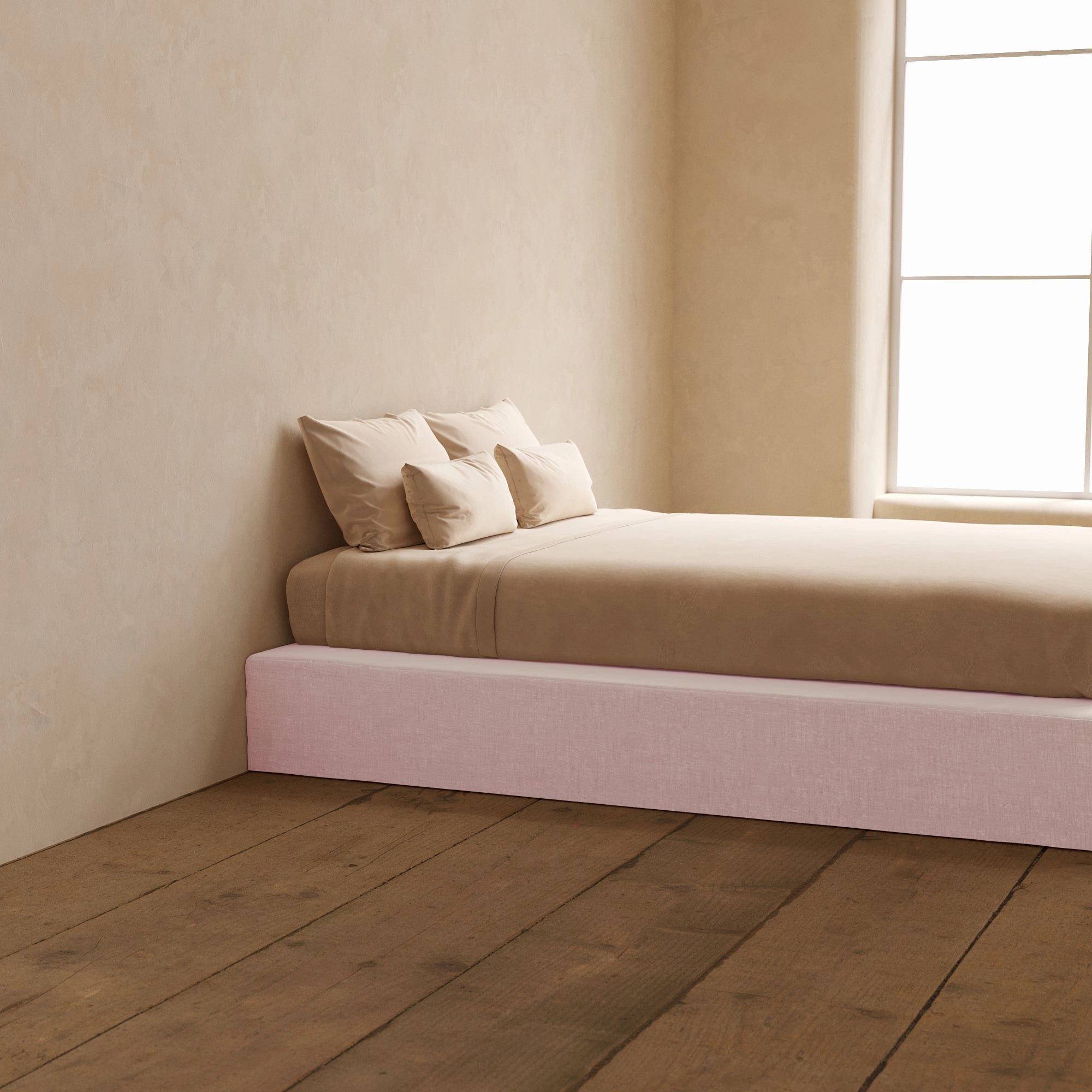 Slipcover Only - Queen Upholstered Platform Bed | Mod Velvet in Coco