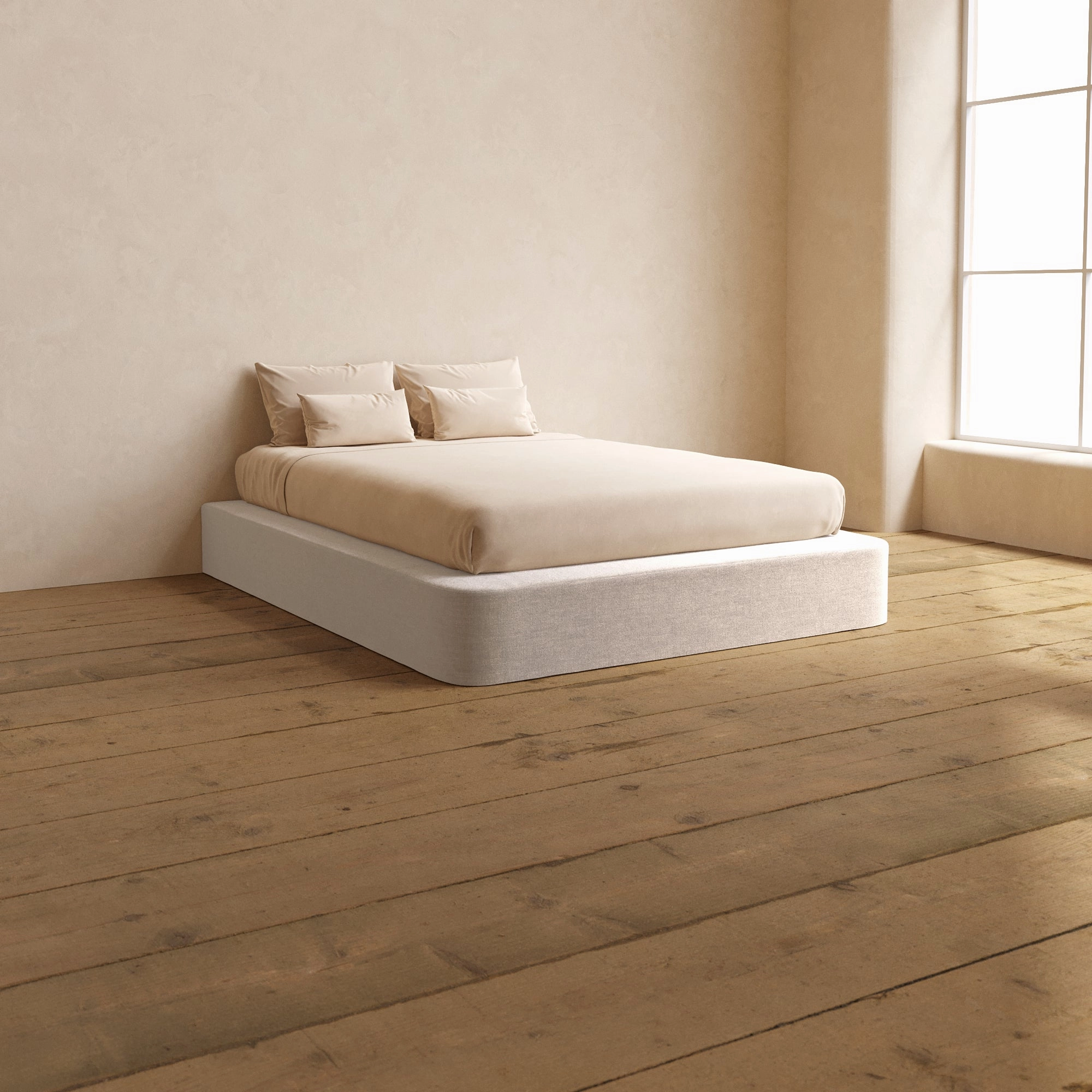 Slipcover Only - Queen Upholstered Platform Bed | Mod Velvet in Mist