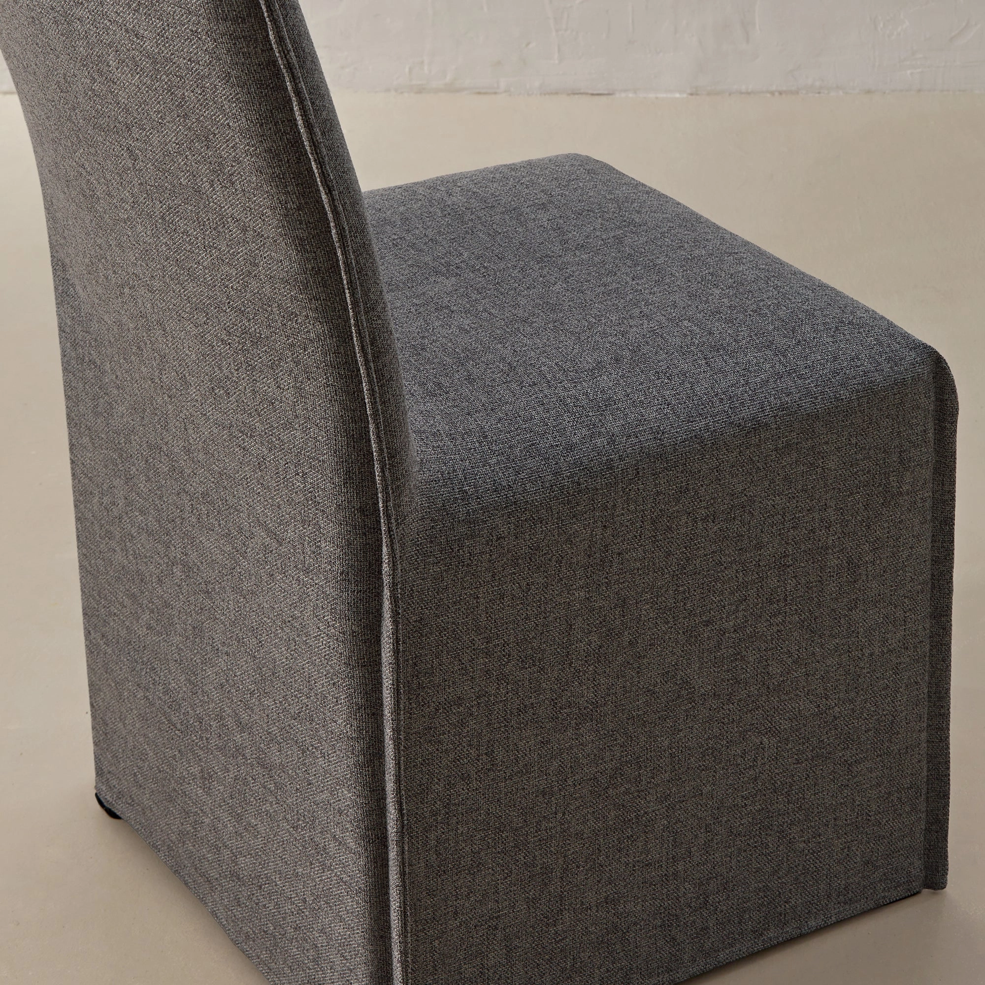 Slipcover Only - Washable Upholstered Dining Chair | 15 Back Height in Ash