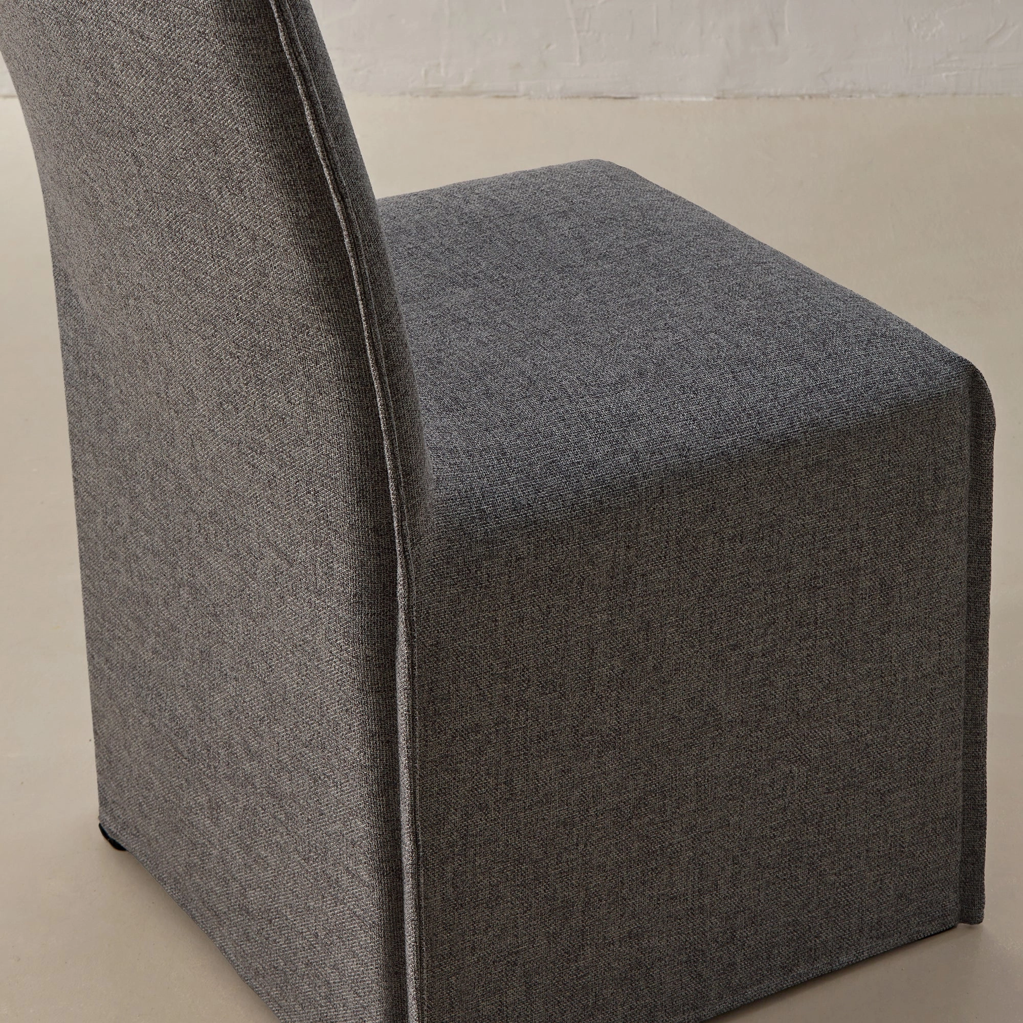 Slipcover Only - Washable Upholstered Dining Chair | 15 Back Height in Ash