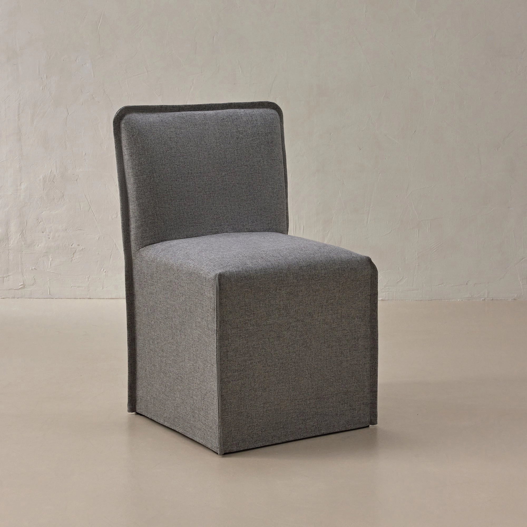 Slipcover Only - Washable Upholstered Dining Chair | 15 Back Height in Ash