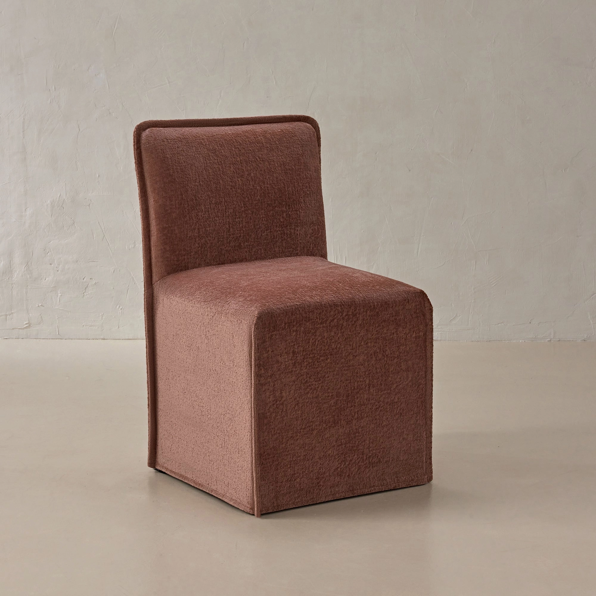Slipcover Only - Washable Upholstered Dining Chair | 15 Back Height in Chestnut