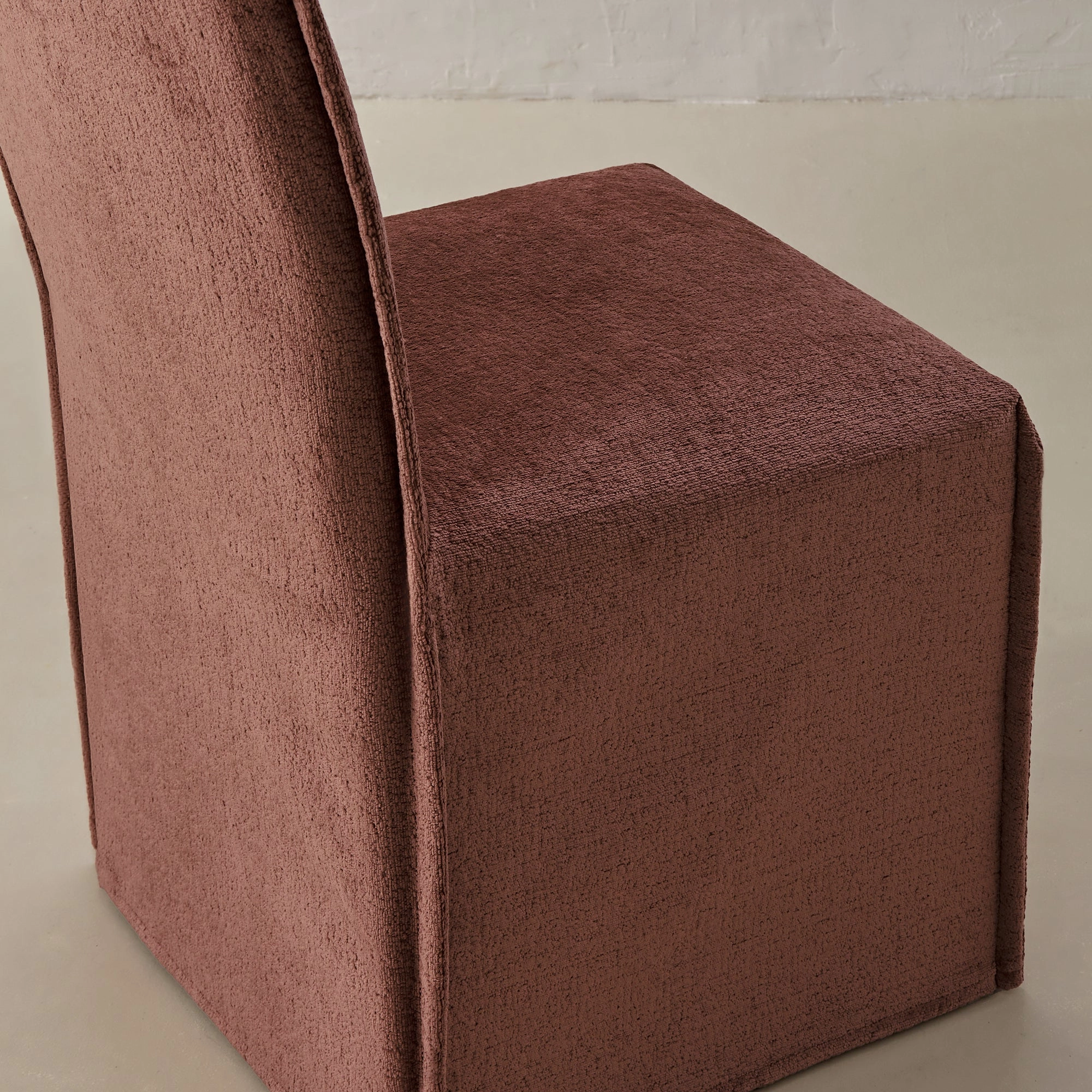 Slipcover Only - Washable Upholstered Dining Chair | 15 Back Height in Chestnut