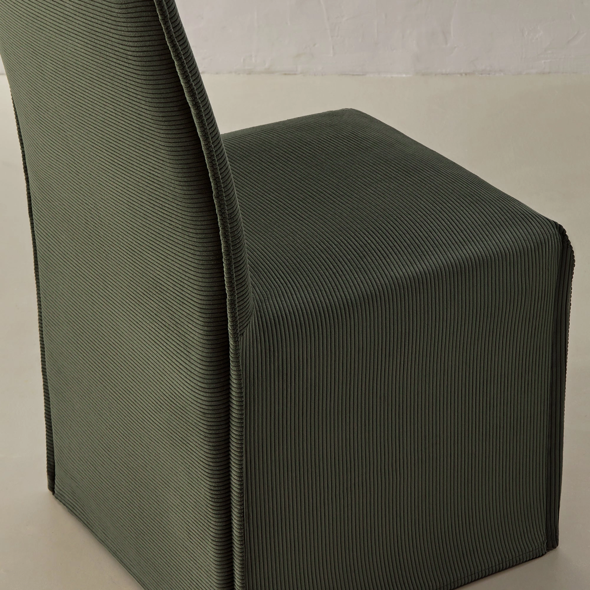 Slipcover Only - Washable Upholstered Dining Chair | 15 Back Height in Olivine
