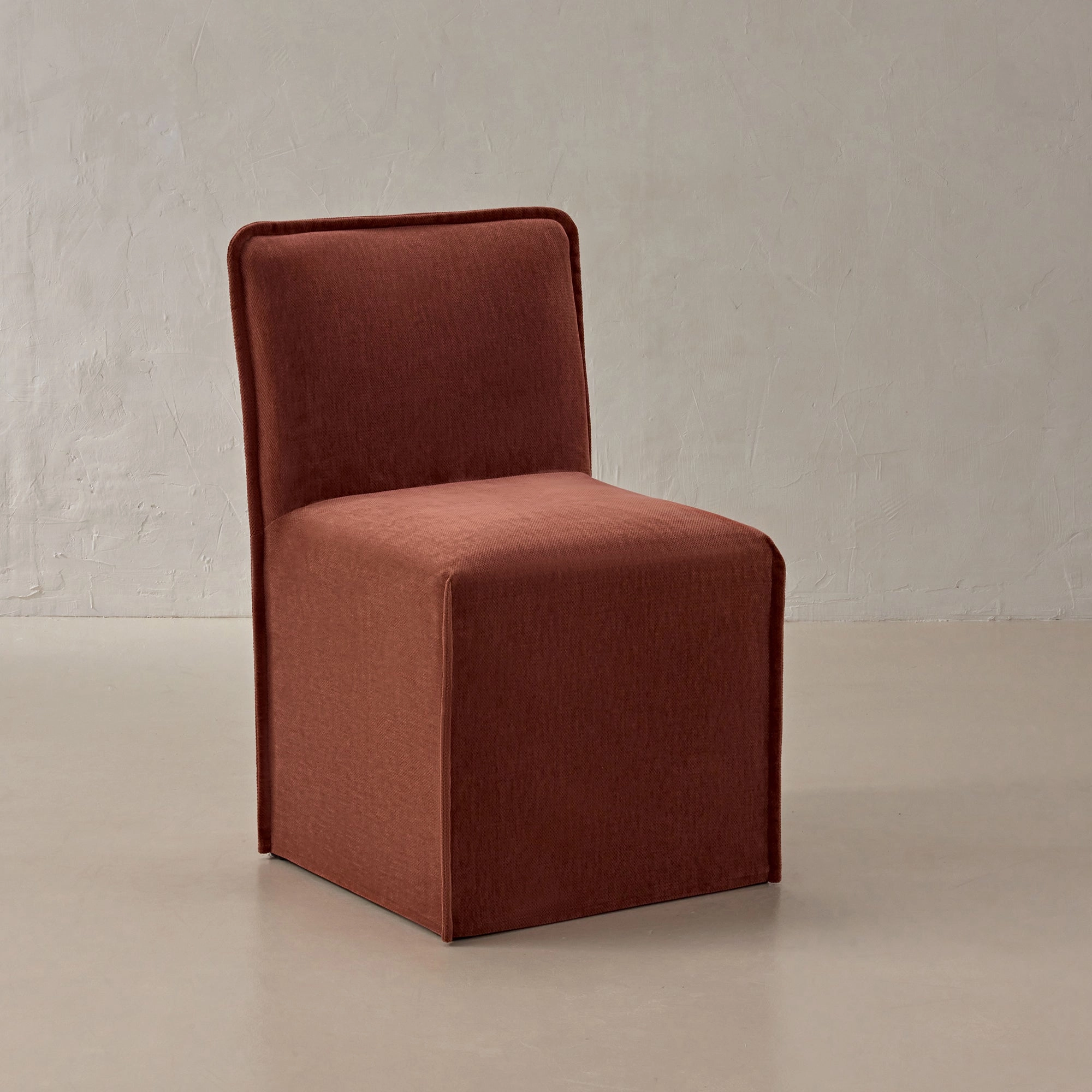 Slipcover Only - Washable Upholstered Dining Chair | 15 Back Height in Rust