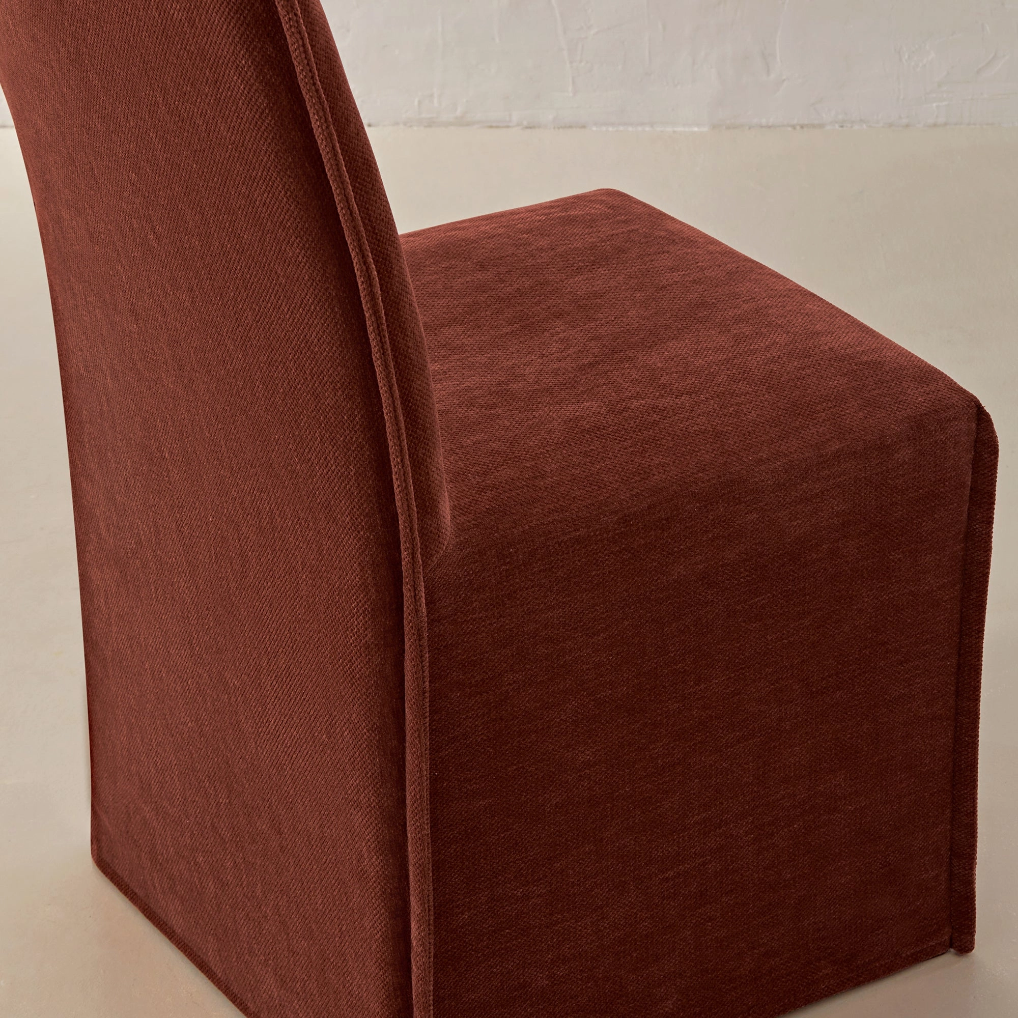 Slipcover Only - Washable Upholstered Dining Chair | 15 Back Height in Rust