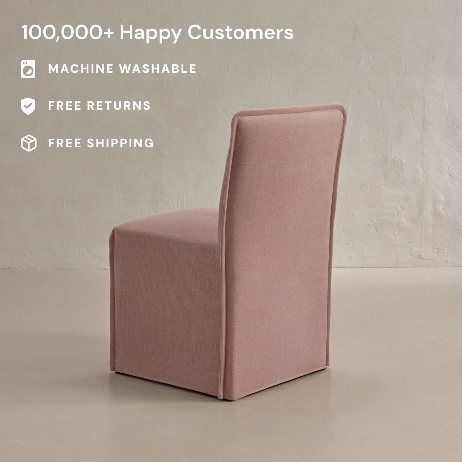 Slipcover Only - Washable Upholstered Dining Chair | 15 Back Height in Sakura