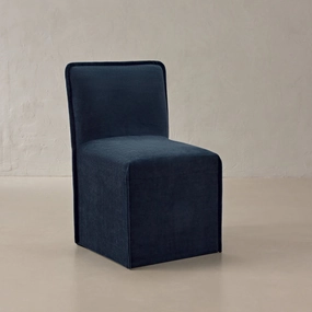 Slipcover Only - Washable Upholstered Dining Chair | 15 Back Height in Sumi