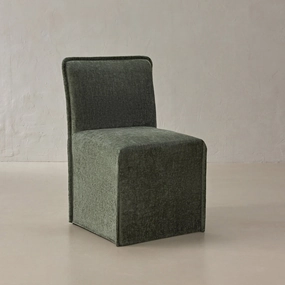 Slipcover Only - Washable Upholstered Dining Chair | 15 Back Height in Willow