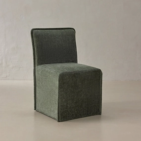 Slipcover Only - Washable Upholstered Dining Chair | 15 Back Height in Willow
