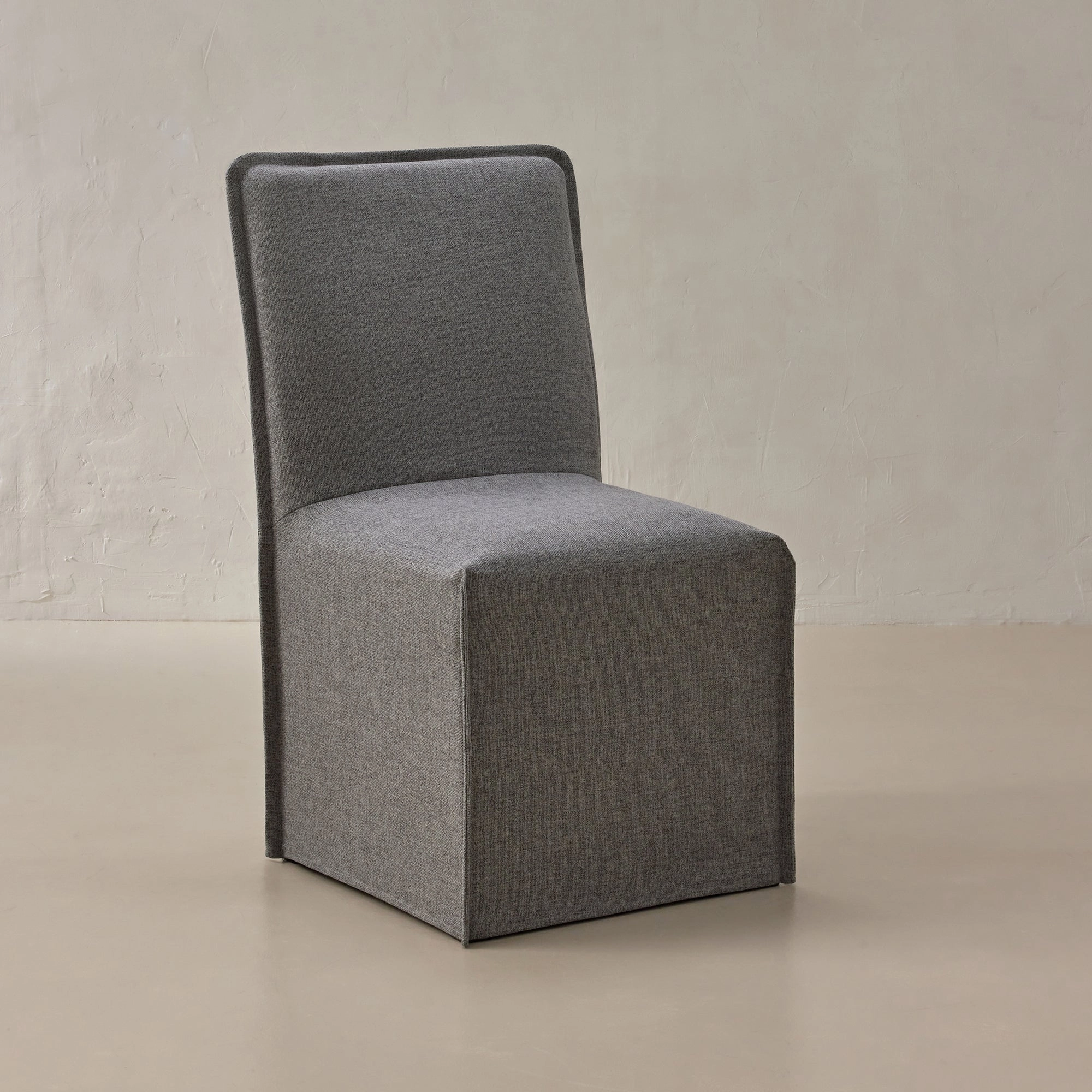 Slipcover Only - Washable Upholstered Dining Chair | 19 Back Height in Ash