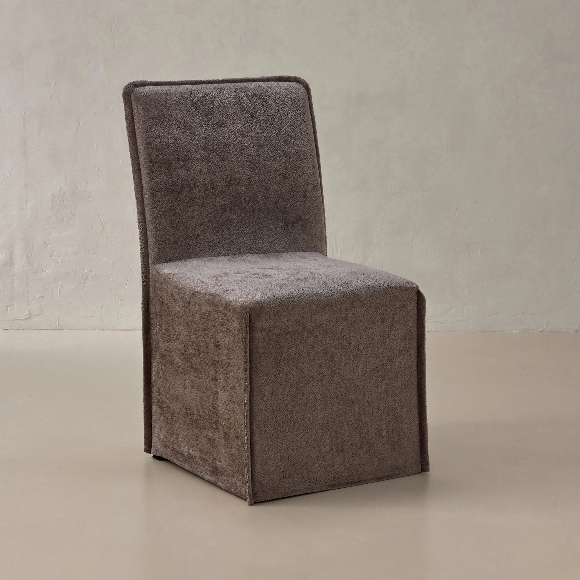 Slipcover Only - Washable Upholstered Dining Chair | 19 Back Height in Caviar