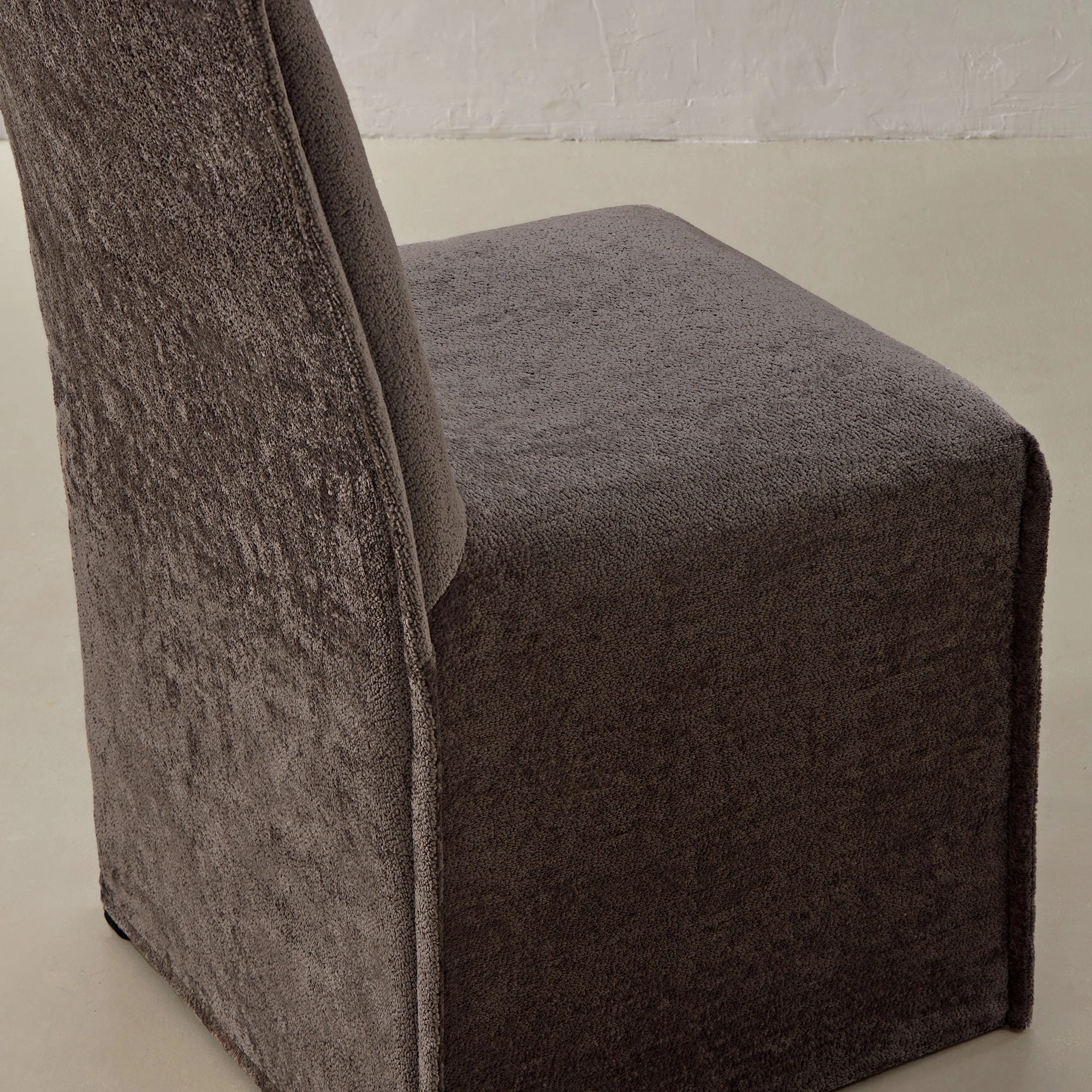 Slipcover Only - Washable Upholstered Dining Chair | 19 Back Height in Caviar