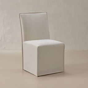 Slipcover Only - Washable Upholstered Dining Chair | 19 Back Height in Coco