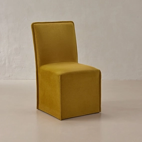 Slipcover Only - Washable Upholstered Dining Chair | 19 Back Height in Kiiro