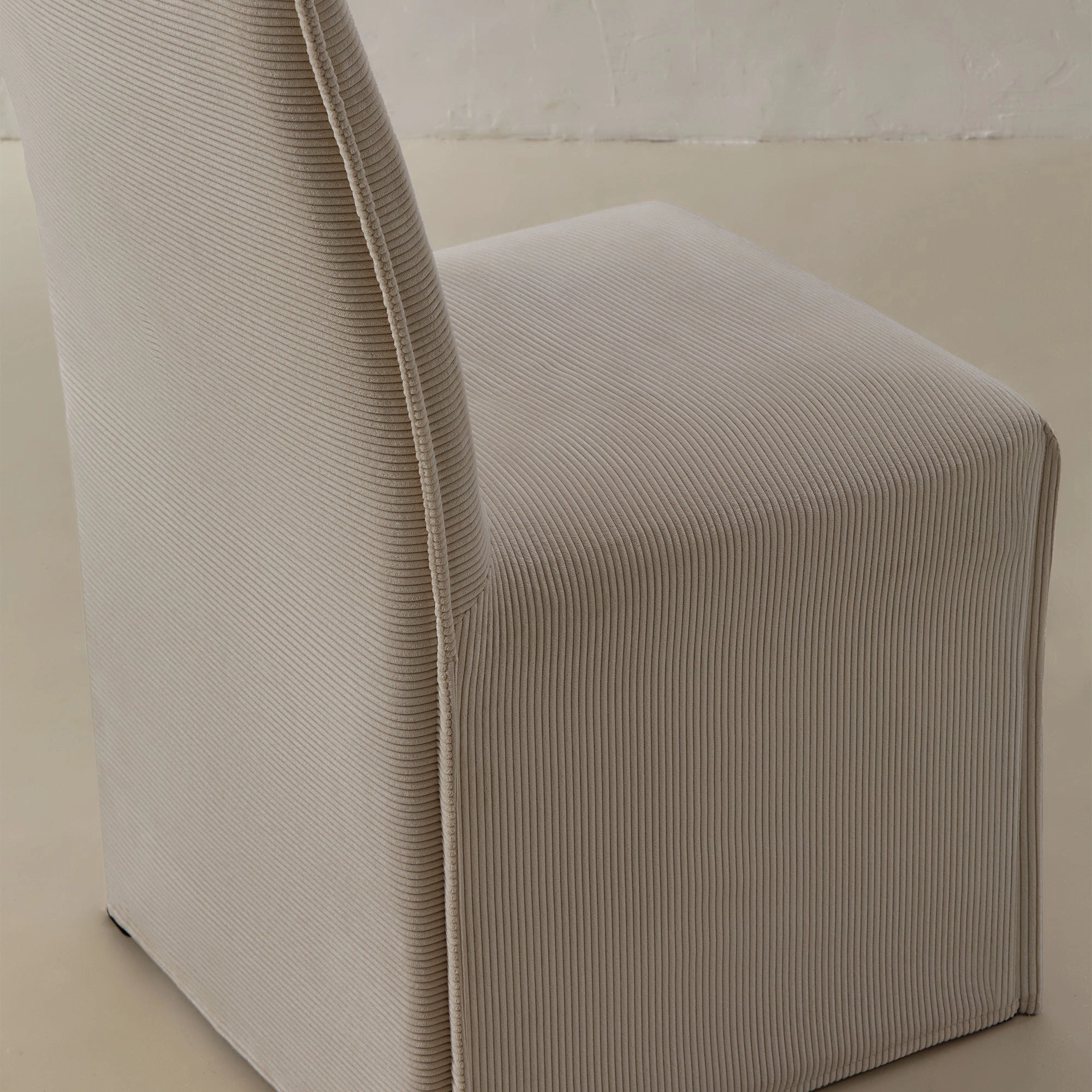Slipcover Only - Washable Upholstered Dining Chair | 19 Back Height in Milk