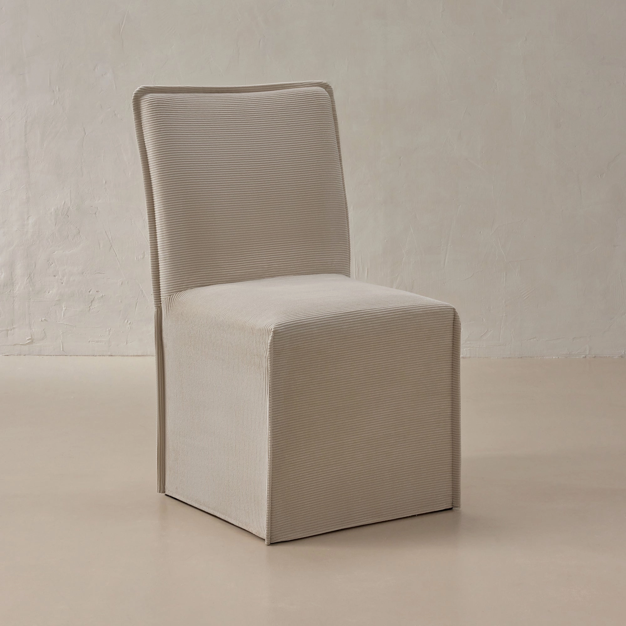 Slipcover Only - Washable Upholstered Dining Chair | 19 Back Height in Milk