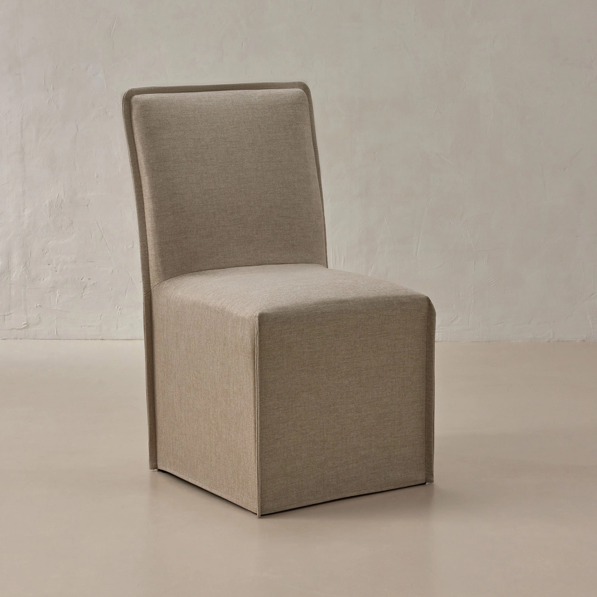 Slipcover Only - Washable Upholstered Dining Chair | 19 Back Height in Oat