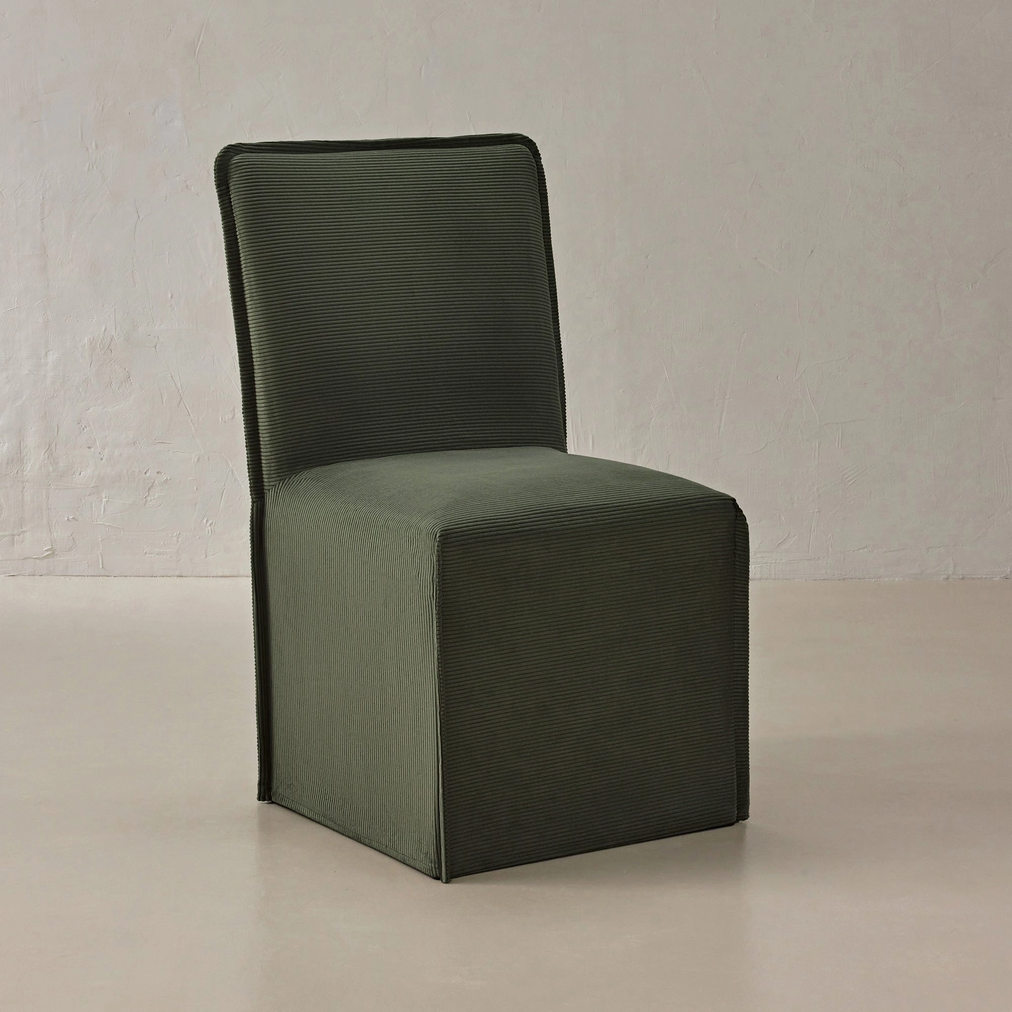 Slipcover Only - Washable Upholstered Dining Chair | 19 Back Height in Olivine