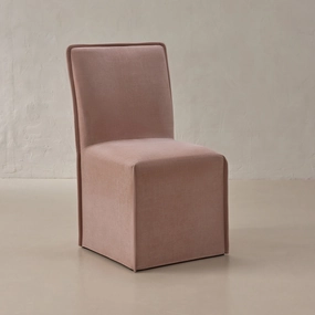 Slipcover Only - Washable Upholstered Dining Chair | 19 Back Height in Sakura