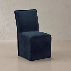 Slipcover Only - Washable Upholstered Dining Chair | 19 Back Height in Sumi