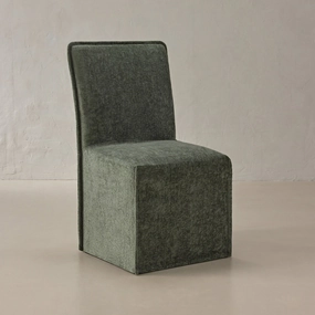 Slipcover Only - Washable Upholstered Dining Chair | 19 Back Height in Willow
