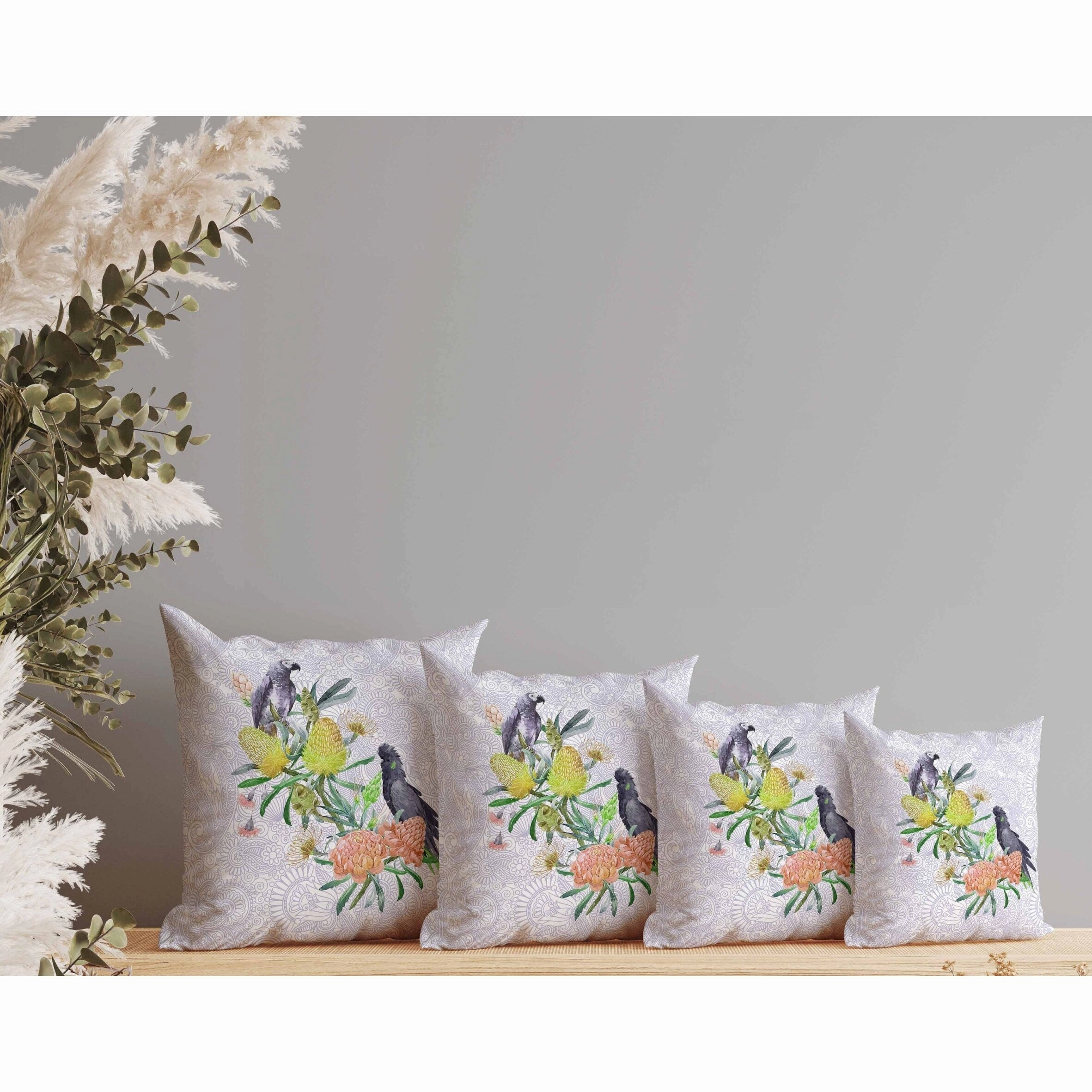 Songbird Flora Faux Suede Reversible Throw Pillow Purple and Multi