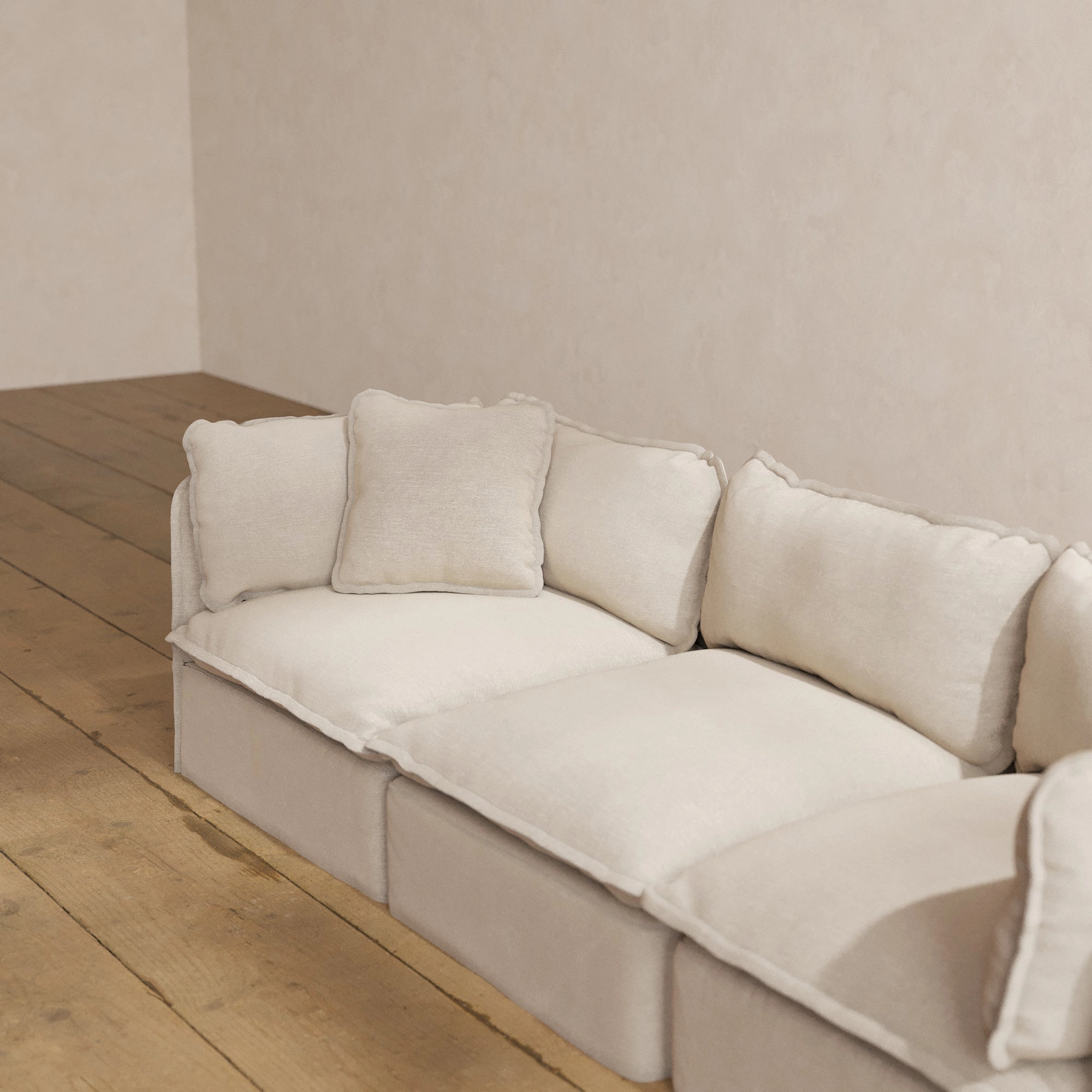 Square Performance Accent Pillow 18 x 18 | Blended Weave in Oat