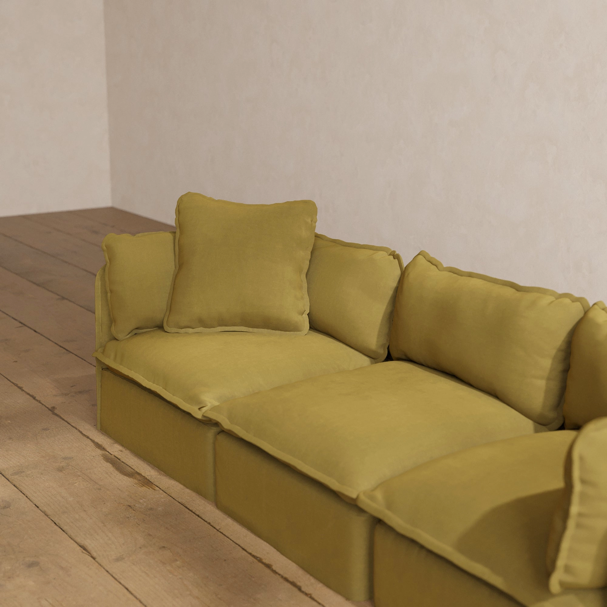 Square Performance Accent Pillow 22 x 22 | Luxury Velvet in Toffee