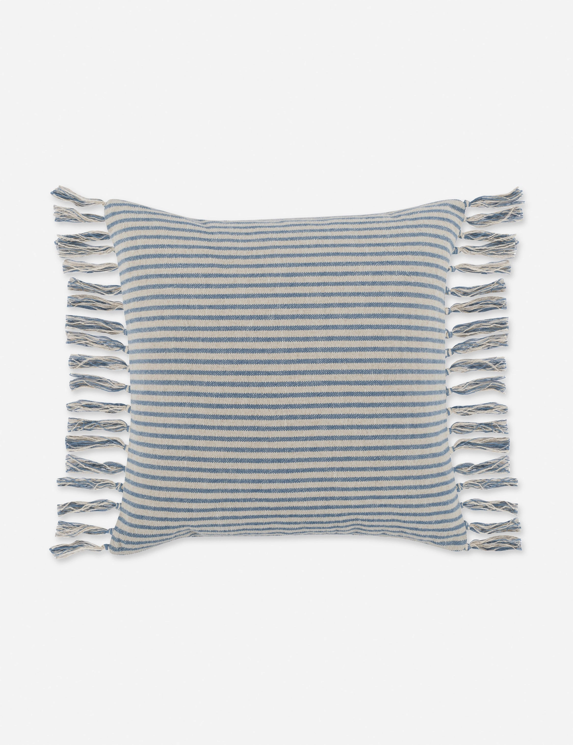 Stasiya Pillow. 20 x 20. Blue and Natural