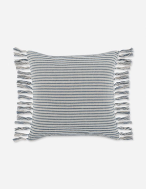 Stasiya Pillow. 20 x 20. Blue and Natural
