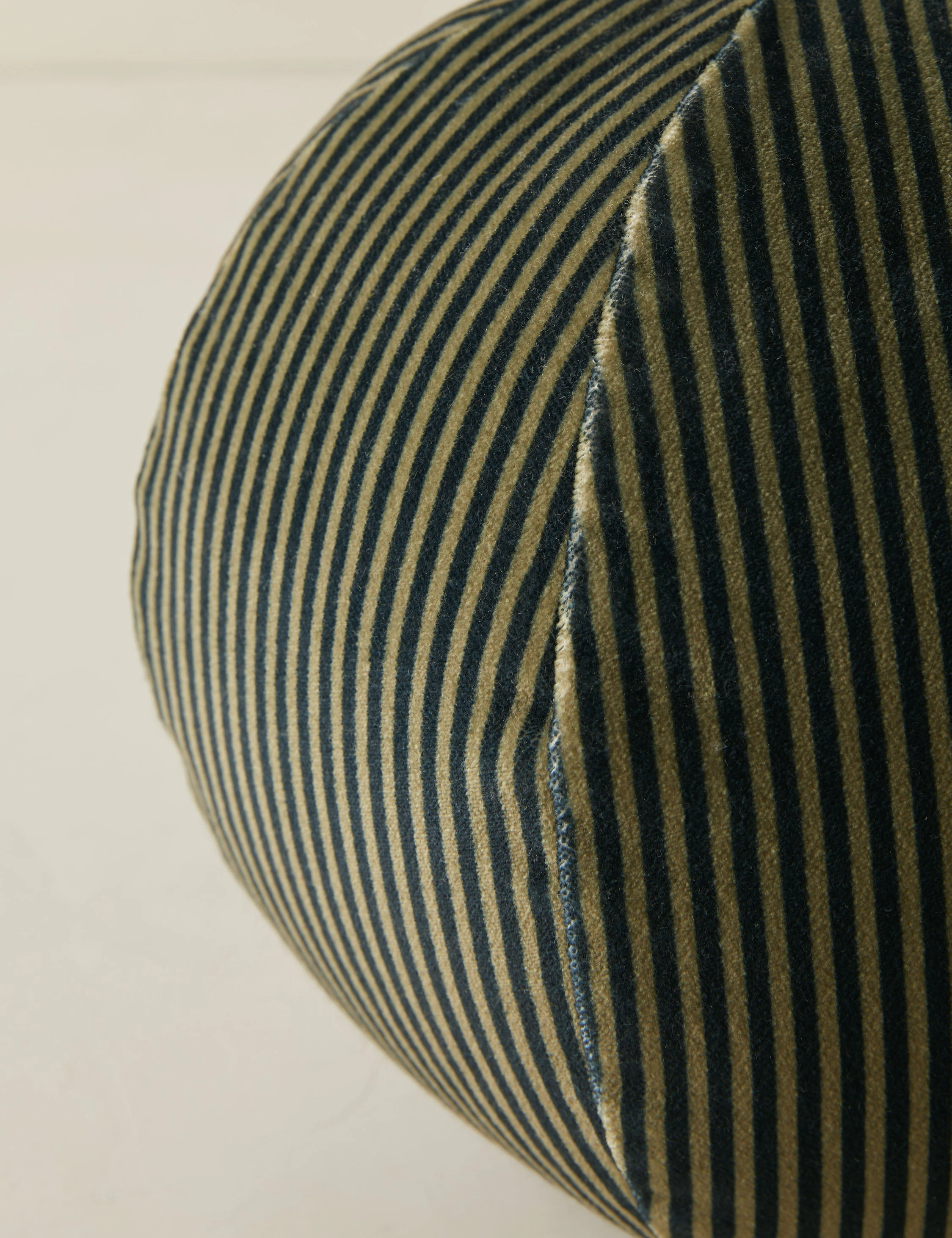 Striped Velvet Ball Pillow by Sarah Sherman Samuel