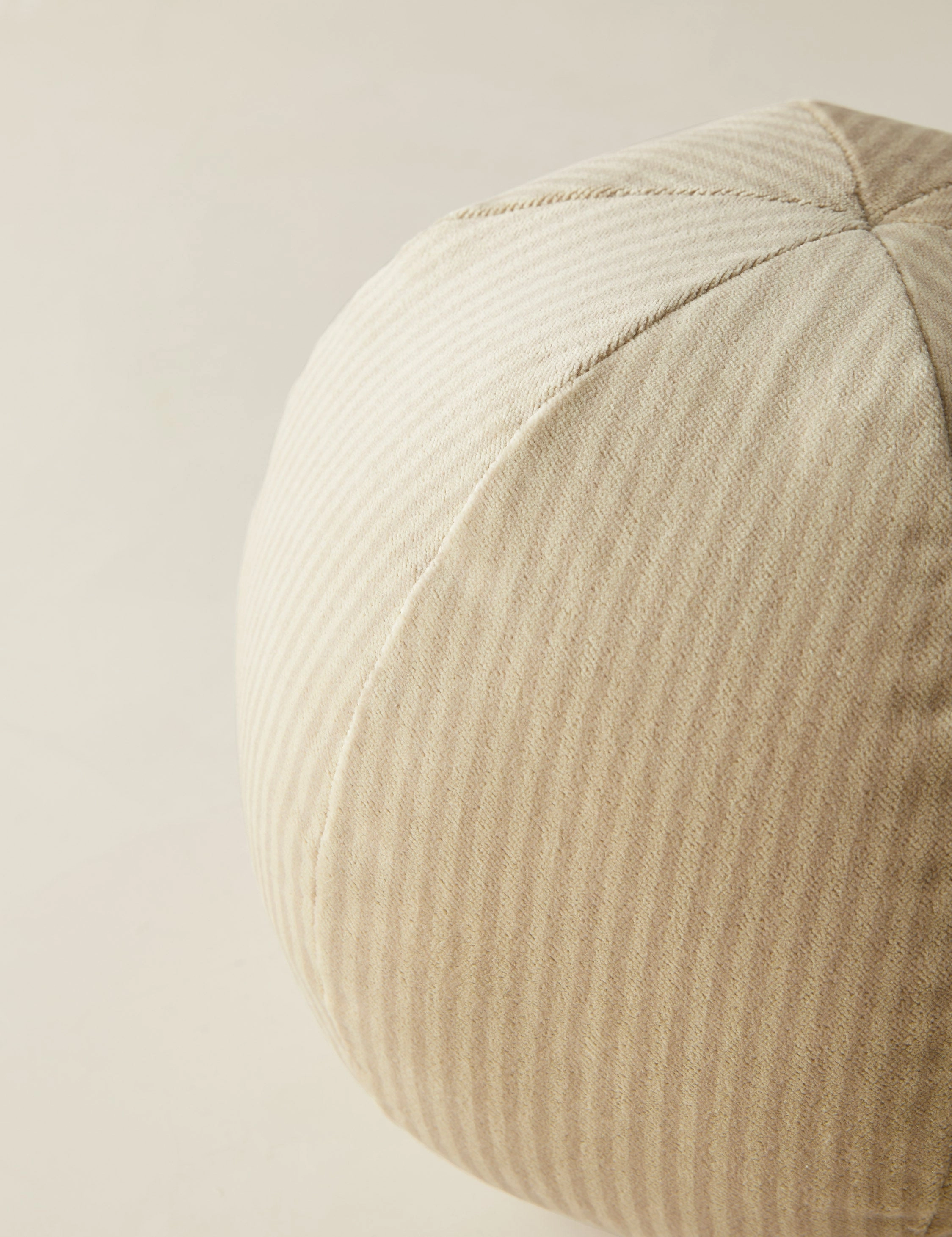 Striped Velvet Ball Pillow by Sarah Sherman Samuel