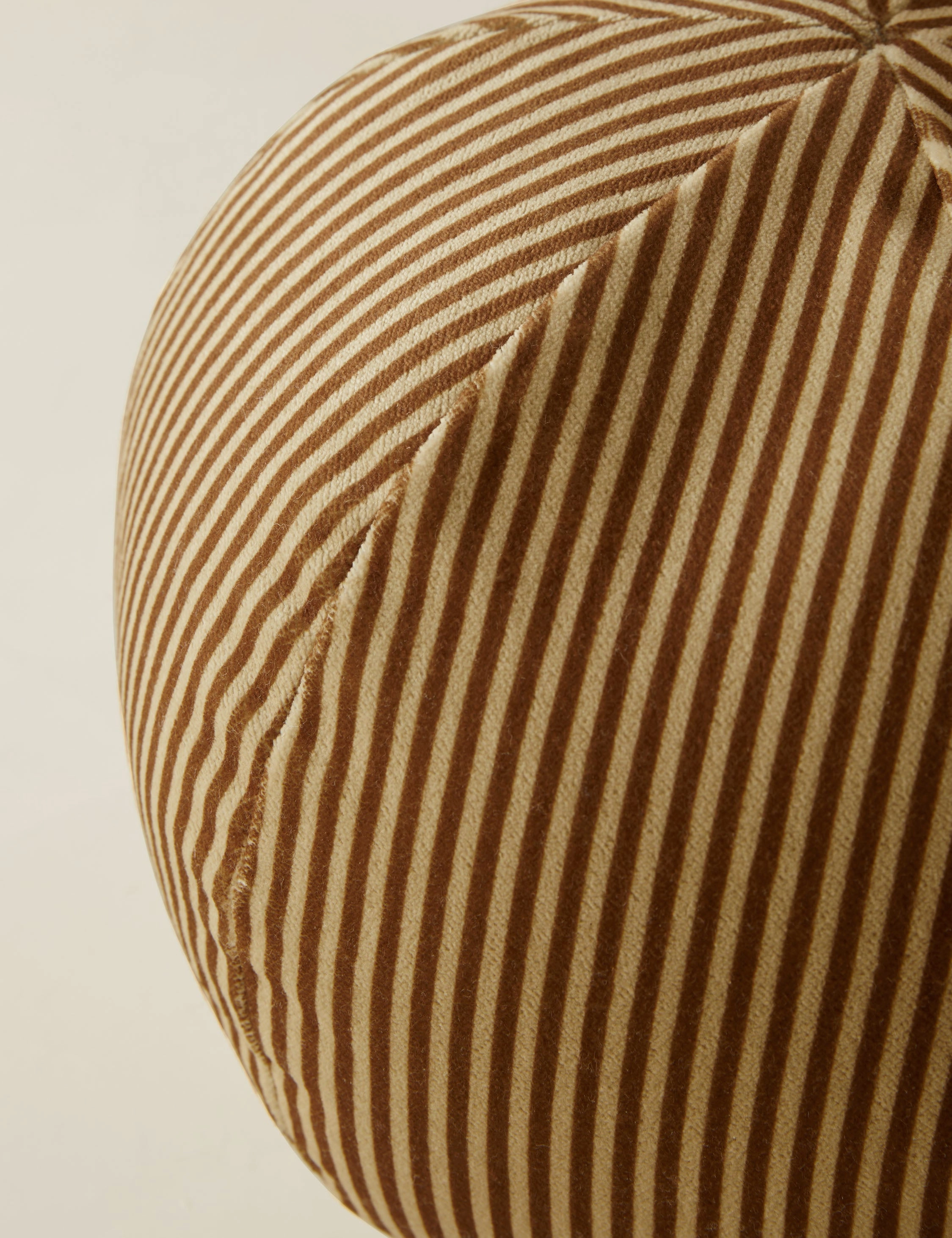 Striped Velvet Ball Pillow by Sarah Sherman Samuel