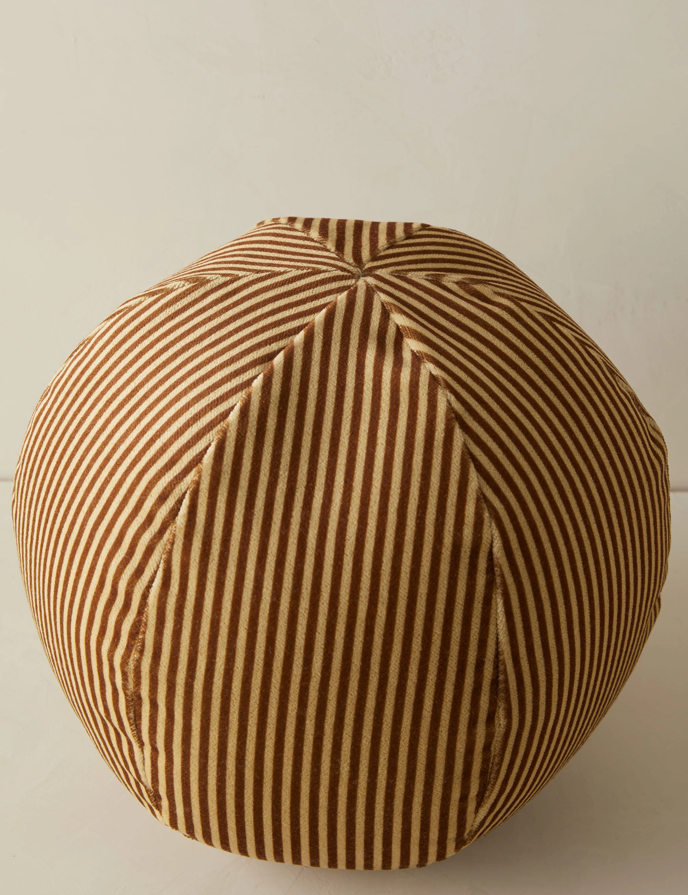 Striped Velvet Ball Pillow by Sarah Sherman Samuel