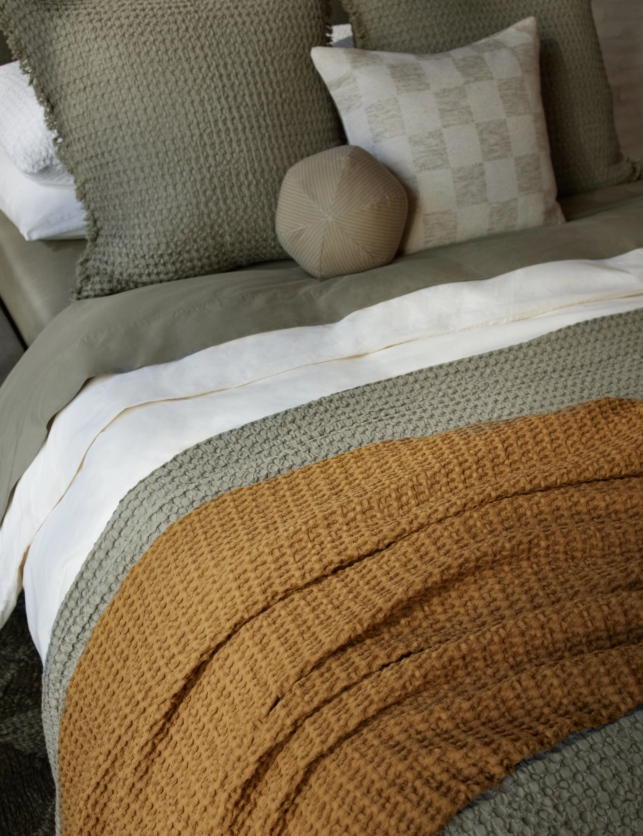 Striped Velvet Ball Pillow by Sarah Sherman Samuel