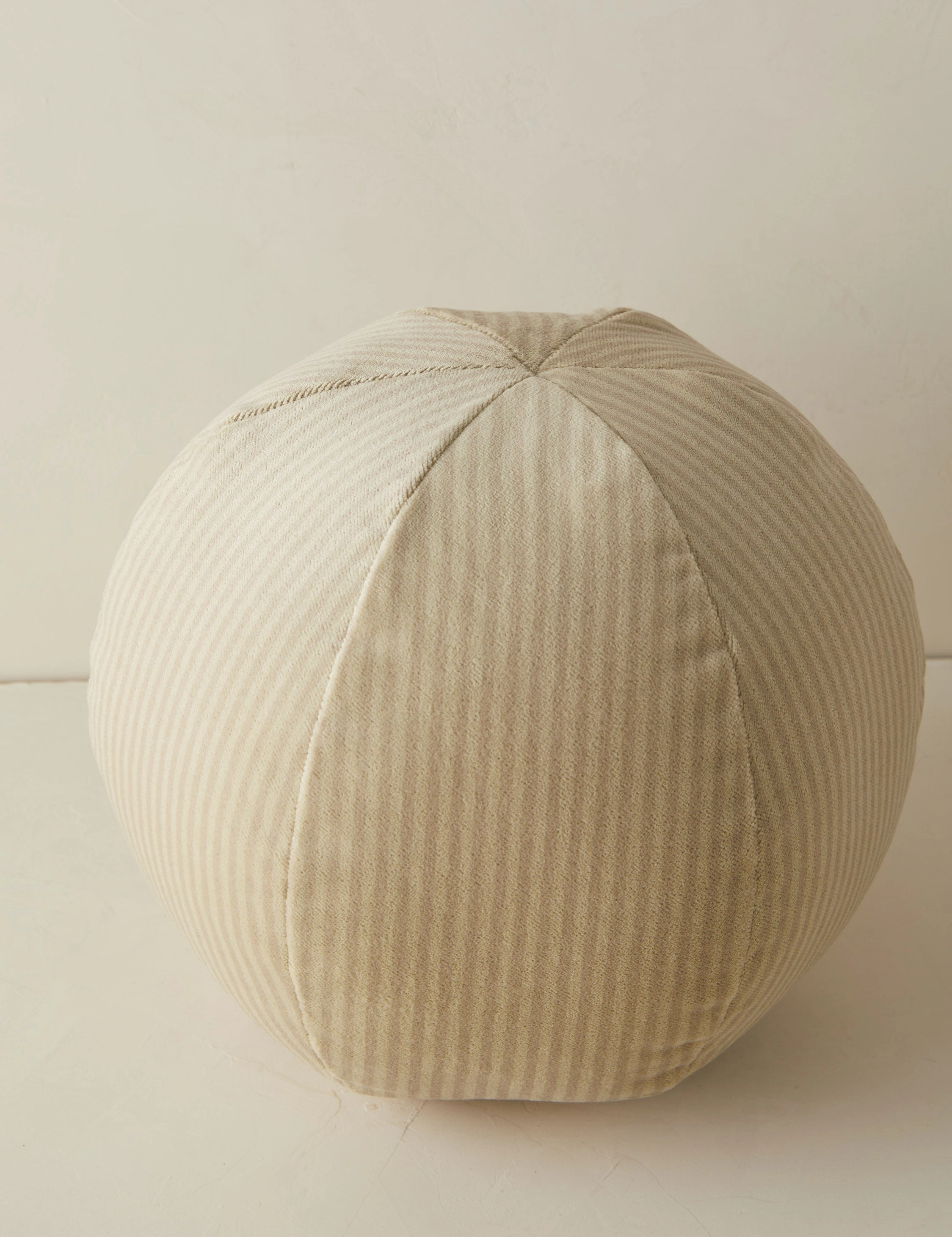 Striped Velvet Ball Pillow by Sarah Sherman Samuel