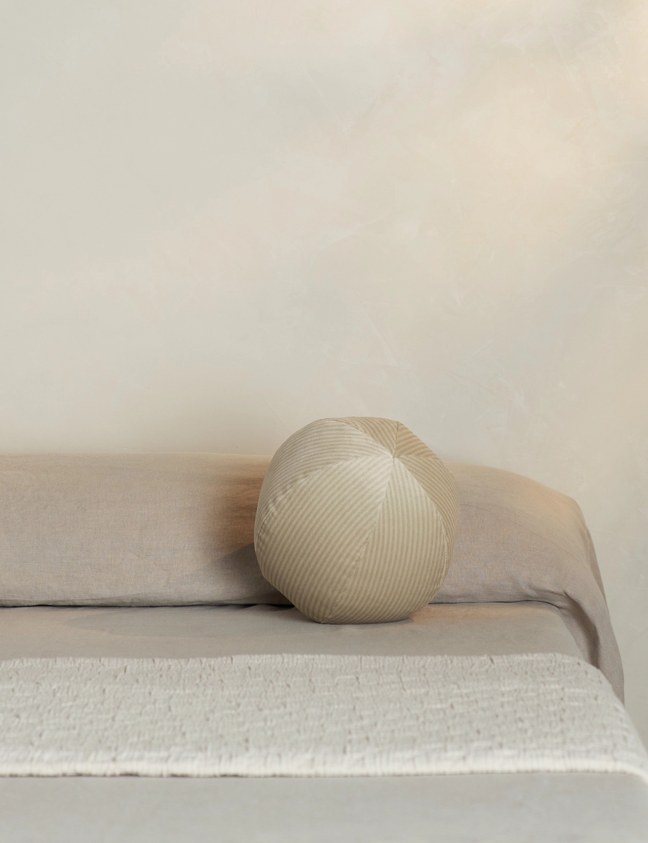 Striped Velvet Ball Pillow by Sarah Sherman Samuel