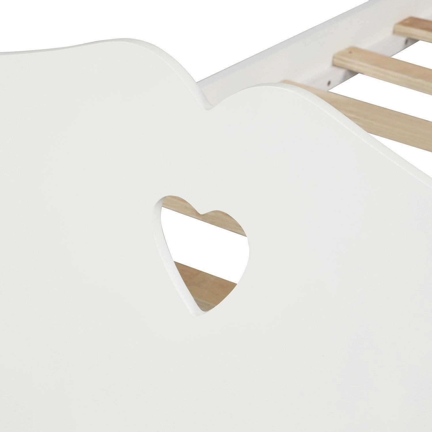 Twin Platform Bed with Wood Slat Support and Headboard and Footboard. White