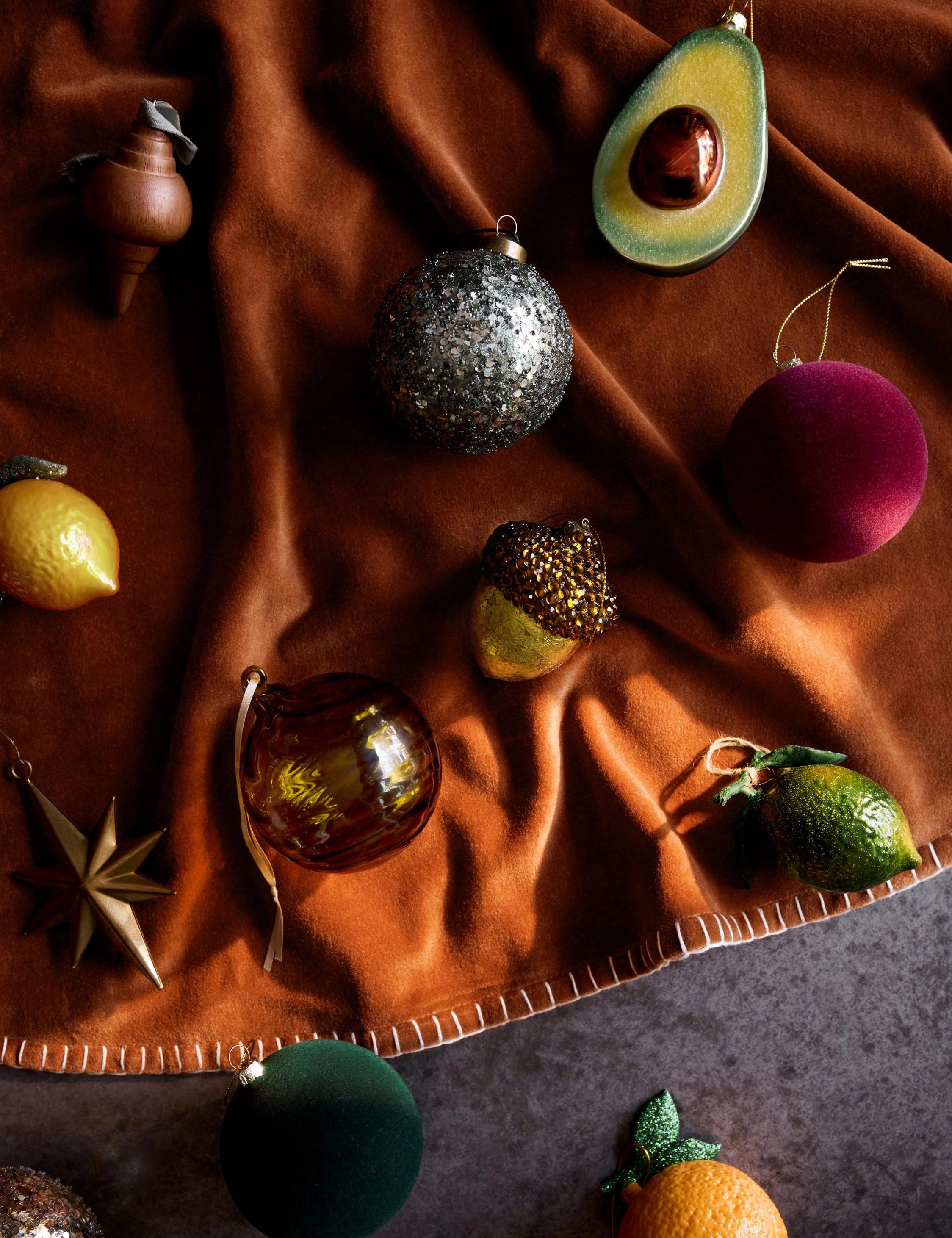 Velvet Ball Ornament (Set of 2) by Cody Foster and Co