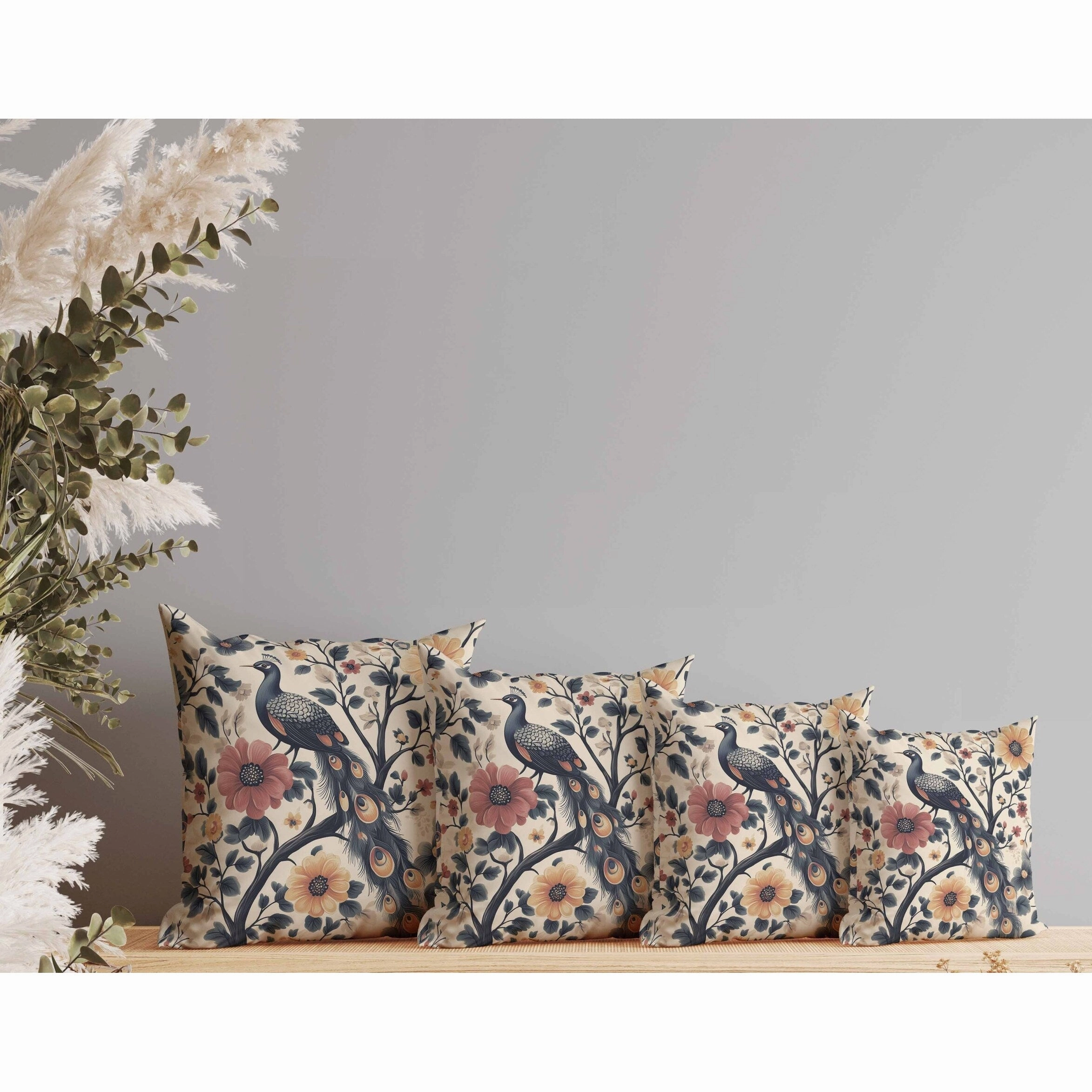 Vibrant Vista Faux Suede Reversible Throw Pillow Gray and Rust