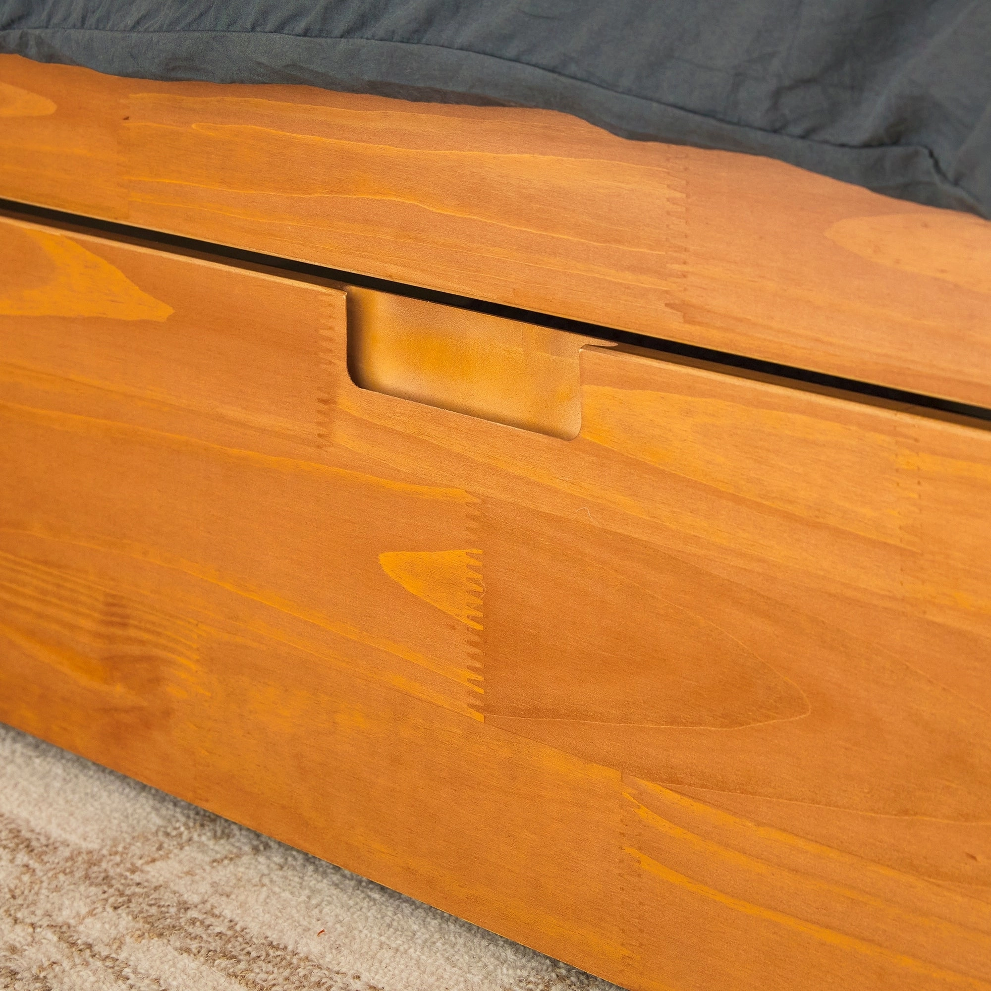 Walker Edison Mid Century Modern Solid Wood Storage Platform Bed