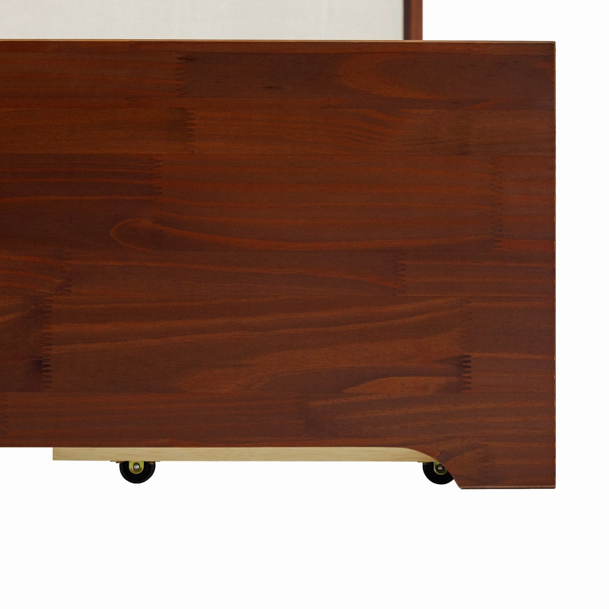 Walker Edison Mid Century Modern Solid Wood Storage Platform Bed