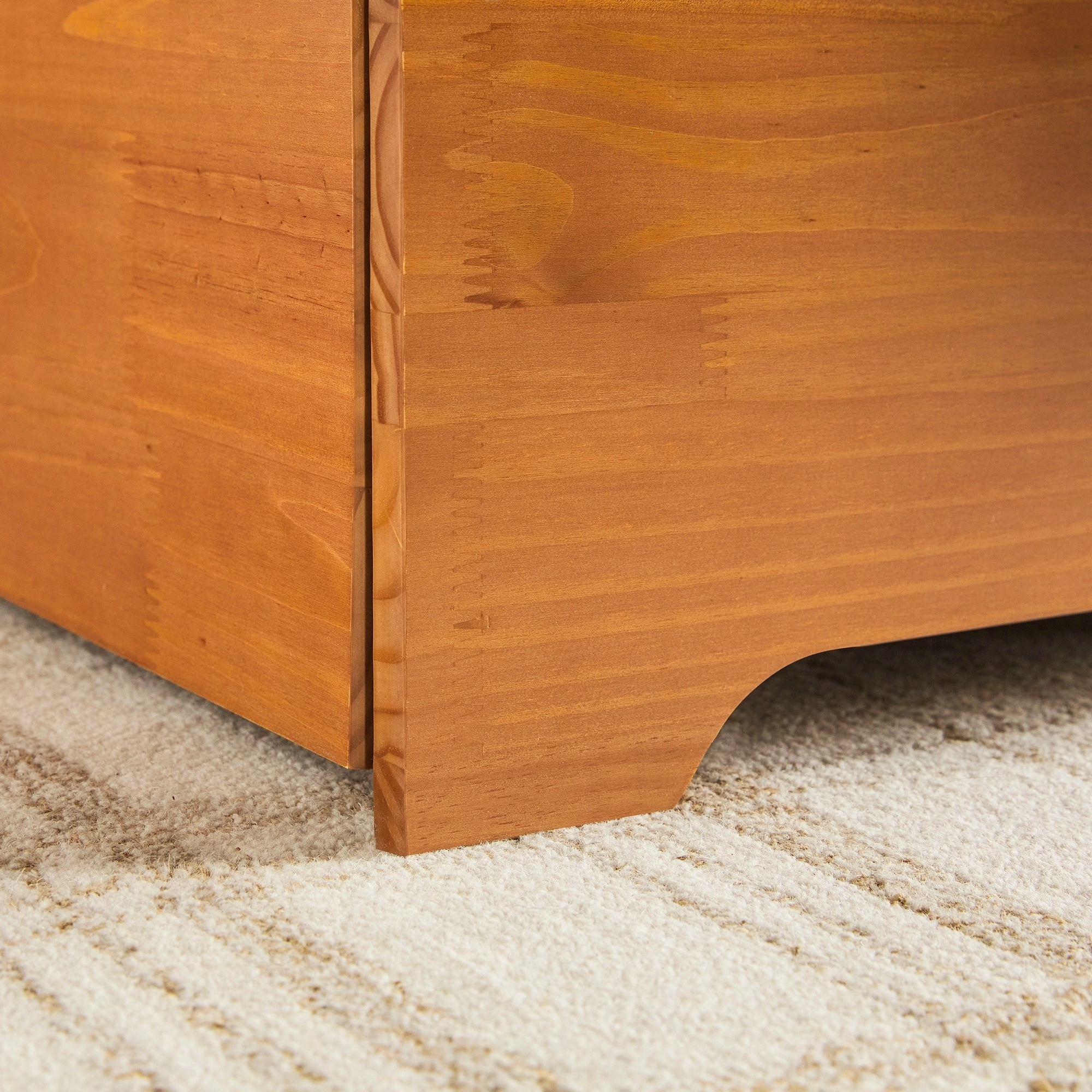 Walker Edison Mid Century Modern Solid Wood Storage Platform Bed